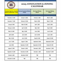 2025 Annexation & Zoning Calendar 