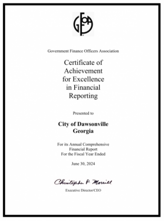 Certificate of Achievement for Excellence in Financial Reporting_2024