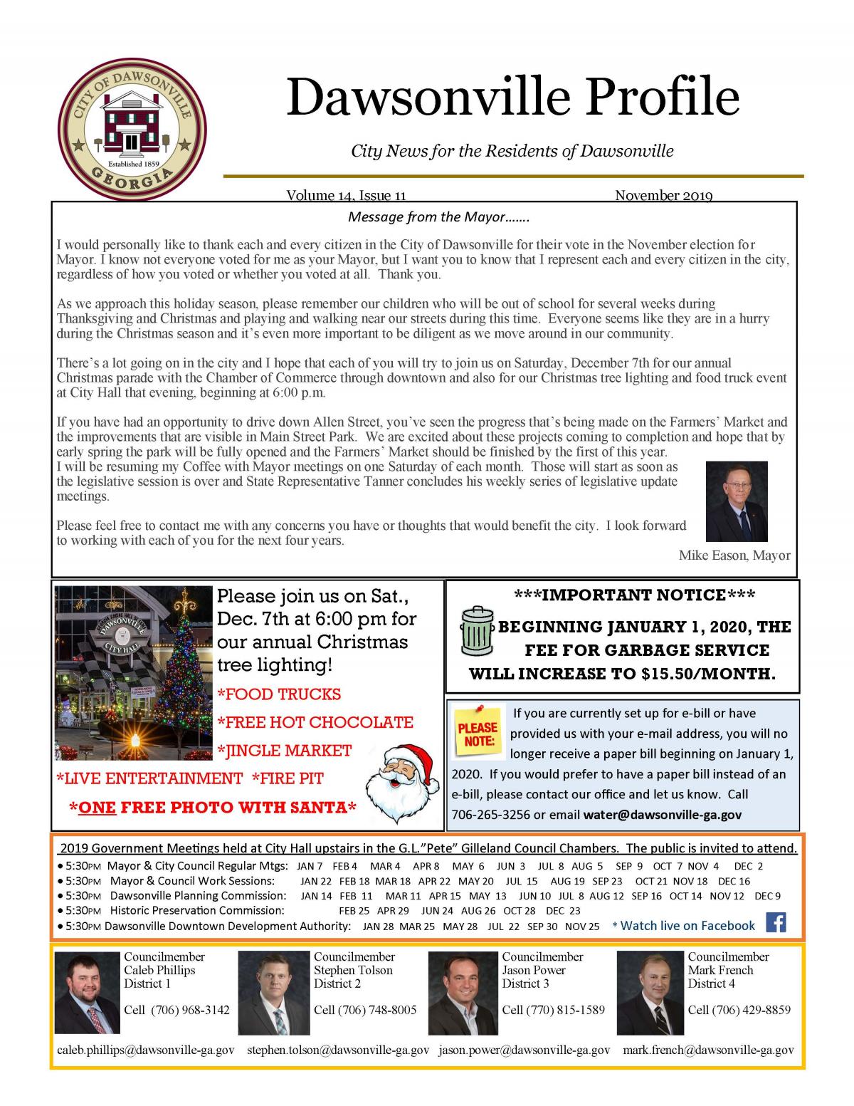 November 2019 Newsletter