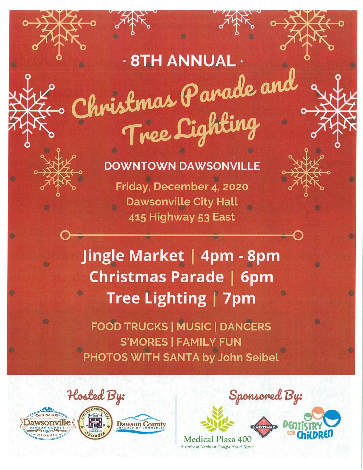 Christmas Parade And Tree Lighting Dawsonville Georgia