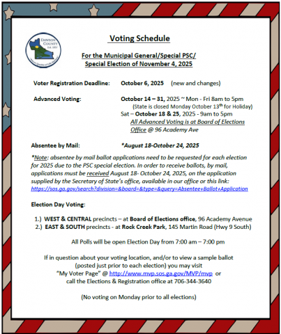 Voting Schedule- 2025